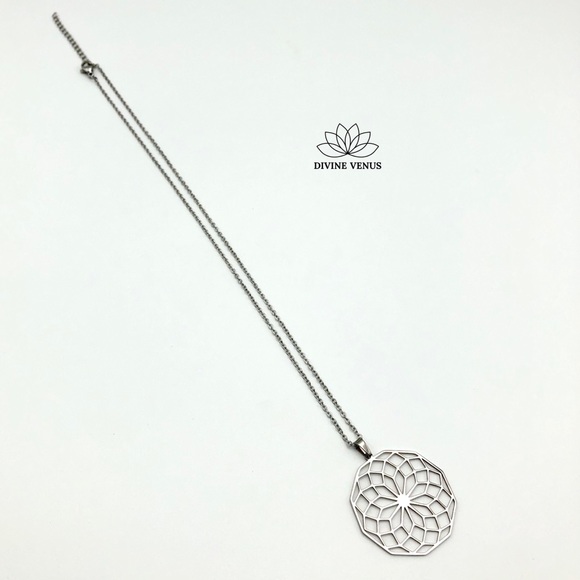 Seed of Life Sacred Geometry Necklace - Picture 7 of 10